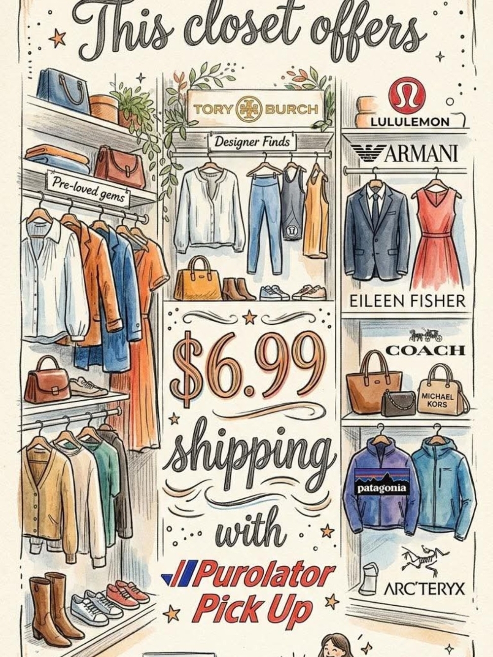 This Closet Offers Purolator Pick Up - Not For Sale Ad Only